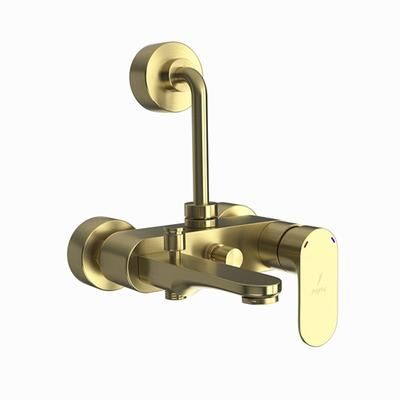 Jaquar Opal Prime Single Lever Wall Mixer 3-In-1 System With Provision For Both Hand Shower And Overhead Shower Complete With 115Mm Long Bend Pipe, Connecting Legs & Wall Flange (Without Hand & Overhead Shower) Dust Gold