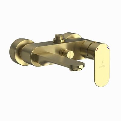 Jaquar Opal Prime Single Lever Wall Mixer With Provision For Connection To Exposed Shower Pipe (Sha-1211) With Connecting Legs & Wall Flanges Dust Gold