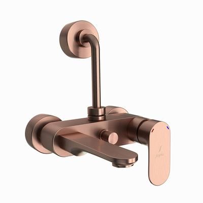 Jaquar Opal Prime Single Lever Wall Mixer With Provision For Overhead Shower With 115Mm Long Bend Pipe On Upper Side, Connecting Legs & Wall Flanges Antique Copper
