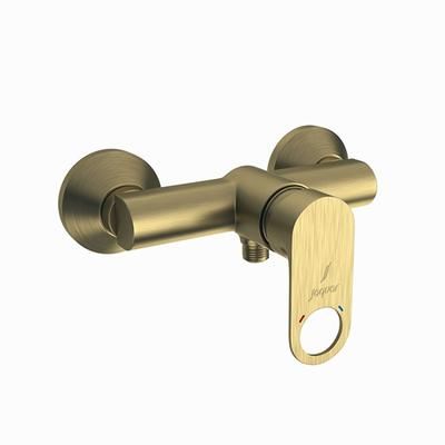 Jaquar Ornamix Prime Single Lever Exposed Shower Mixer For Connection To Hand Shower With Connecting Legs & Wall Flanges Antique Bronze