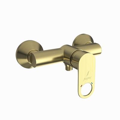 Jaquar Ornamix Prime Single Lever Exposed Shower Mixer For Connection To Hand Shower With Connecting Legs & Wall Flanges Dust Gold