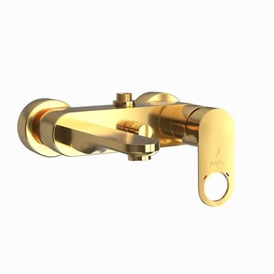Jaquar Ornamix Prime Single Lever Wall Mixer With Provision For Connection To Exposed Shower Pipe With Connecting Legs & Wall Flanges Full Gold