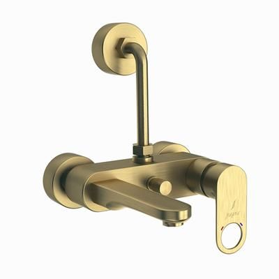 Jaquar Ornamix Prime Single Lever Wall Mixer With Provision For Overhead Shower With 115Mm Long Bend Pipe On Upper Side, Connecting Legs & Wall Flanges Antique Bronze