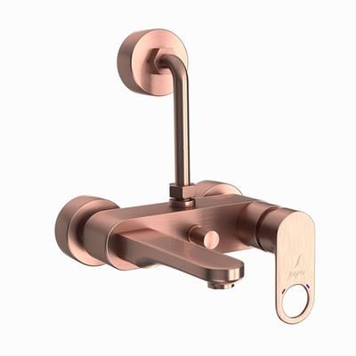 Jaquar Ornamix Prime Single Lever Wall Mixer With Provision For Overhead Shower With 115Mm Long Bend Pipe On Upper Side, Connecting Legs & Wall Flanges Antique Copper