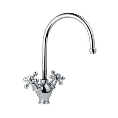 Jaquar Queens Sink Mixer, 1-Hole With Regular Spout (Table Mounted Model) With 450Mm Long Braided Hoses