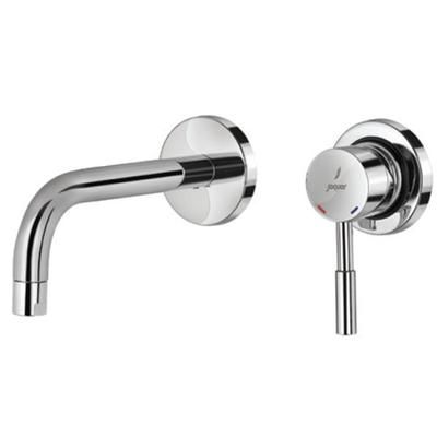 Jaquar Solo Exposed Parts Kit Of Single Lever Basin Mixer Wall Mounted Consisting Of Operating Lever, Nipple, Spout & Two Wall Flanges
