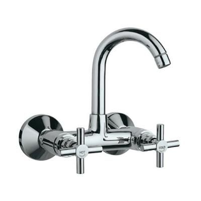 Jaquar Solo Sink Mixer With Swinging Casted Spout (Wall Mounted Model) With Connecting Legs & Wall Flanges