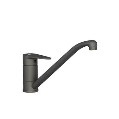 Jaquar Vignette Prime Single Lever Sink Mixer With Swinging Spout (Table Mounted) With 450Mm Long Braided Hoses Graphite