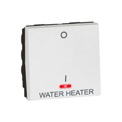 Legrand Arteor 20A DP 1 Way 2M White with Water Heater Indicator 