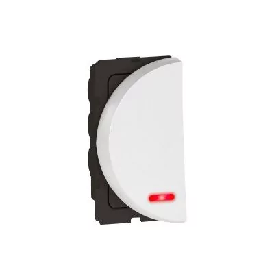 Legrand Arteor 6A Round 1 Way Left Switch 1M White with Indicator