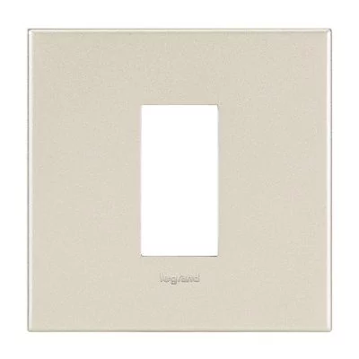 Legrand Arteor Square Cover Plate with Metal Frame Champagne