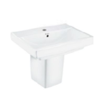 Parryware Sutra Wall Hung Wash Basin with Half Pedestal