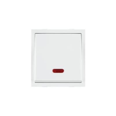 Roma 20A 1 Way Dura White Switch With Neon - 2M