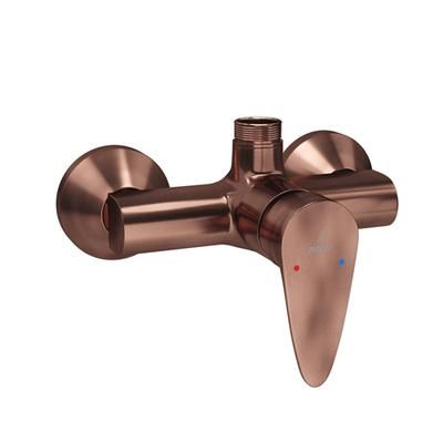 Jaquar Vignette Prime Single Lever Exposed Shower Mixer With Provision For Connection To Exposed Shower Pipe With Connecting Legs & Wall Flanges Antique Copper