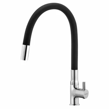 Ruhe Kara Deck-mount Kitchen Sink Tap with Black Flexible Silicone Spout