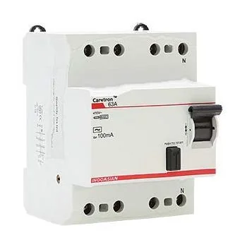 Caretron RCCB 40A Four Pole 100 mA