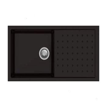 Carysil POLO Quartz single Bowl Sink with Drain Board 40x20"