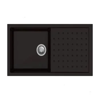 Carysil POLO Quartz single Bowl Sink with Drain Board 40x20"