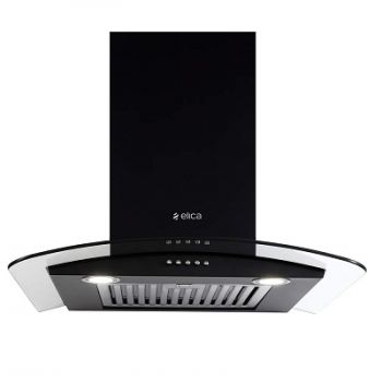 Elica GLACE SF ETB PLUS LTW 60 NERO PB LED Chimney with Installation Kit