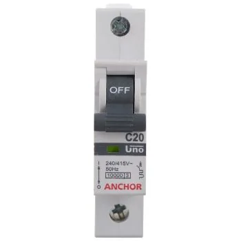 Anchor Uno MCB SP Single Pole C Type