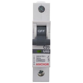 Anchor Uno MCB SP Single Pole B Type