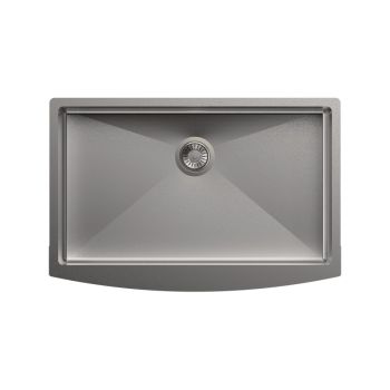 Carysil Appron Radius Single Bowl SS-304 Kitchen Sink 33"x22"x9" - Matt Finish