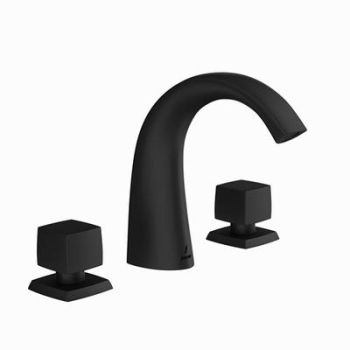 Jaquar Arc 3-Hole Basin Mixer Without Popup Waste System, 15Mm Cartridge Size Black Matt