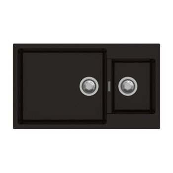 Carysil Quartz Enigma N200 34 x 20 Inch Nera Double Bowl Kitchen Sink