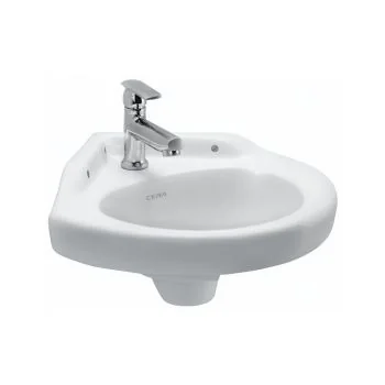 Cera Corner Wall Hung Wash Basin 400 x 400 mm Snow-White