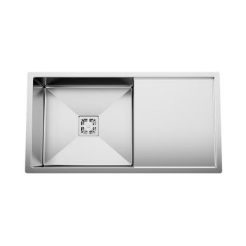 Cera Leah Handmade Single Bowl Sink With Drain Board
