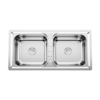 Cera Tyson Pearl Finish Double Bowl Sink