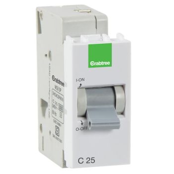 Crabtree Signia 25 A Sp Mini Mcb ‘C’ Series 3 Ka White