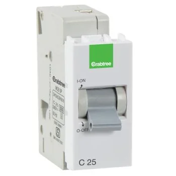 Crabtree Signia 25 A Sp Mini Mcb ‘C’ Series 3 Ka White