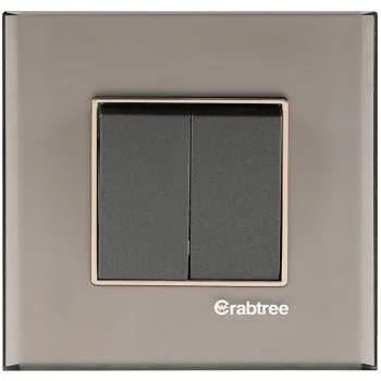 Crabtree Signia Grande Frosted Slate Glass Outer Plate