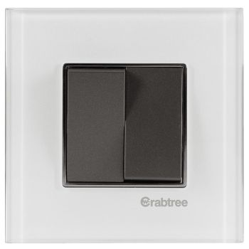 Crabtree Signia Grande Igloo White Glass Outer Plate