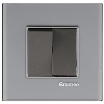 Crabtree Signia Grande Silver Sheen Glass Outer Plate