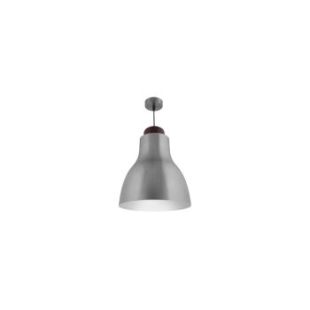  Jaquar 1 Light aluminum, brown wood with satin nickel finishing pendant