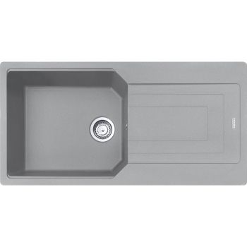 Franke UBG 611-86 Quartz Single Bowl Kitchen Sink with Drainboard Stone Grey