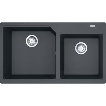 Franke UBG 620-86 Quartz Double Bowl Kitchen Sink with Tap Hole Onyx Black