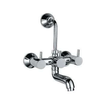 Jaquar Florentine Wall Mixer With Provision For Overhead Shower With 115Mm Long Bend Pipe On Upper Side, Connecting Legs & Wall Flanges
