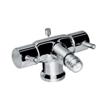 Jaquar Florentine 1 - Hole Bidet Mixer With Popup Waste System With 375Mm Long Braided Hoses