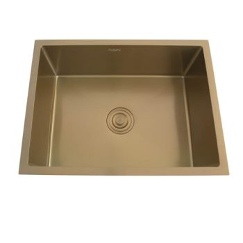 Futura Hand Carved Colored Single Bowl Kitchen Sink - 18 X 16
