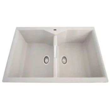 Futura Natural Quartz Double Bowl Kitchen Sink 34 x 20"