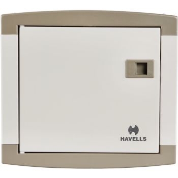Havells MCB DB Box SPN Double Door 12 Way Real Grey QVE SERIES