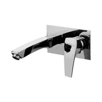 Hindware Avior Exposed Part Kit Of Single Lever Wall Mounted Basin Mixer- 200 Mm Spout