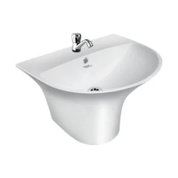Hindware Kylis Integrated Semi Pedestal Basin Starwhite (91053)