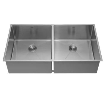 Hindware Superio Neo 42x19x9 SS 304 Handmade Double Bowl Sink