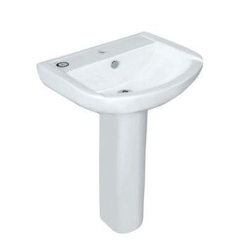 Jaquar Aria Wall Hung Basin With Full Pedestal (ARS-WHT-39801 + ARS-WHT-39301)