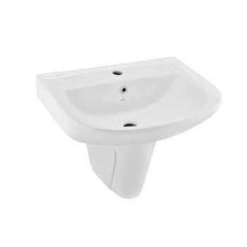 Jaquar Continental Wall Hung Basin With Half Pedestal (CNS-WHT-801 + CNS-WHT-305)