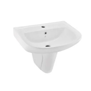 Jaquar Continental Wall Hung Basin With Half Pedestal (CNS-WHT-801 + CNS-WHT-305)